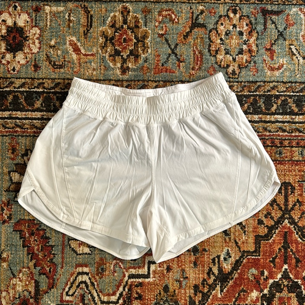 White Lululemon Shorts - Track That High-Rise Lined Short 5"